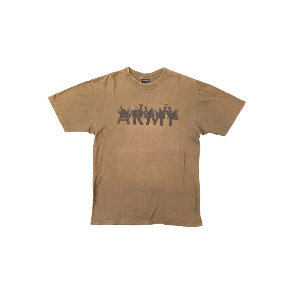 Neighborhood Fragment Design T-shirt Mens Small Brown Good 90s Army Graphic Tee